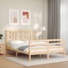 vidaXL Bedframe met hoofdbord massief hout