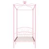 vidaXL Hemelbedframe metaal roze 90x200 cm