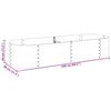 vidaXL Plantenbak verhoogd 240x80x44 cm gegalvaniseerd staal grijs