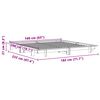 vidaXL Bedframe zonder matras massief grenenhout wit 160x200 cm