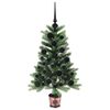 vidaXL Kerstboom met 150 LED met standaard Groen 90 cm PE