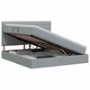 vidaXL Opslag bed met matras met opslag Lichtgrijs 140 x 200 cm Stof