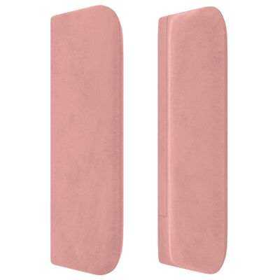 vidaXL Boxspring met matras fluweel roze 200x200 cm