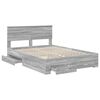 vidaXL Bedframe met hoofdeinde Grijs Sonoma 160 x 200 cm Bewerkt hout