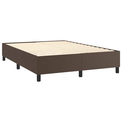 vidaXL Bedframe kunstleer bruin 140x200 cm