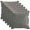 vidaXL Kussensloop 6 pcs HOUTEN Donkergrijs 50 x 50 cm Chenille Stof