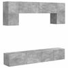 vidaXL Tv-meubelset Wandgemonteerd 4 pcs Beton Grijs Bewerkt hout