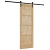 vidaXL Schuifdeur Naturel 73,5 x 211 cm Massief grenenhout