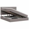 vidaXL Opslag bed met matras met hoofdeinde Taupe 160 x 200 cm Stof