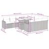vidaXL 11-delige Loungeset met kussens poly rattan lichtgrijs