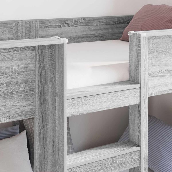 vidaXL Bunk Bed voor Kinderen Grijs Sonoma 100 x 200 cm Bewerkt hout
