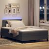 vidaXL Boxspring bed met matras met LED Donkergrijs 120 x 200 cm Stof