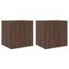 vidaXL Tv-wandmeubelen met LED 2 st 40,5x35x40 cm bruin eikenkleur