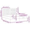 vidaXL Ottoman bed met matrassen 180x200cm stof cr&egrave;mekleurig
