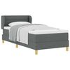 vidaXL Boxspringbed met matras Donkergrijs 90 x 190 cm Stof