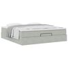 vidaXL Ottoman bed met matras 160x200cm fluweel lichtgrijs