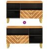 vidaXL Tv-meubel 80x33,5x46 cm massief mangohout bruin en zwart