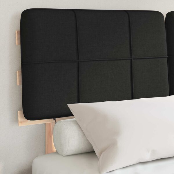 vidaXL Bedframe met Gevoerd Hoofdgedeelte Zwart 160 x 200 cm