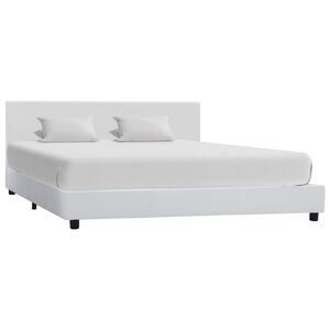 vidaXL Bedframe kunstleer wit 140x200 cm