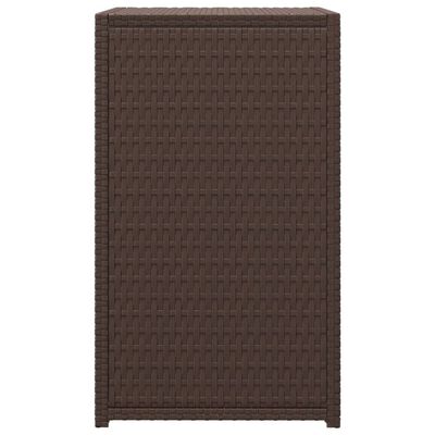 vidaXL Bijzettafel C-vormig 40x35x60 cm poly rattan bruin