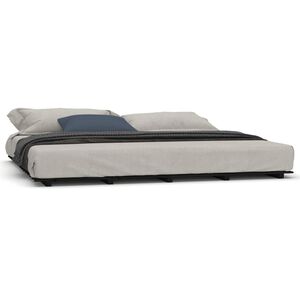 vidaXL Bedframe massief grenenhout zwart 200x200 cm