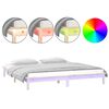 vidaXL Bedframe LED massief hout 180x200 cm