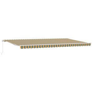 vidaXL Uitschuifbare luifel Meerkleurig 600 &times; 300 cm