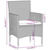 vidaXL 5-delige Bistroset poly rattan en gehard glas grijs