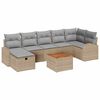 vidaXL Tuinbankenset 8 st Beige Poly riet