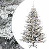 vidaXL Kunstkerstboom met kerstbal 150 cm 150 LED's Warmwit PE & PVC