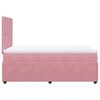 vidaXL Boxspring met matras fluweel roze 120x190 cm