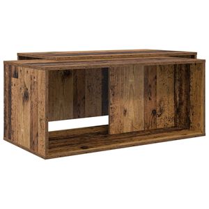 vidaXL Koffietafel Set 2 st Oudhout 90 x 48 x 40 cm Bewerkt hout