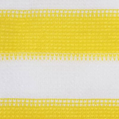 vidaXL Balkonscherm 75x300 cm HDPE geel en wit