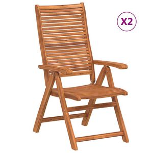 vidaXL Tuinstoelen 2 st inklapbaar verstelbaar massief acaciahout