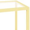 vidaXL Schap gehard glas goudkleurig en transparant