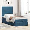 vidaXL Ottoman bed met matrassen en LED's 80x200cm fluweel donkerblauw