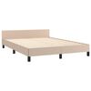 vidaXL Bedframe met hoofdeinde zonder matras Cappuccino 140x200 cm