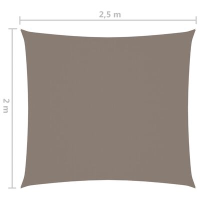 vidaXL Zonnescherm rechthoekig 2x2,5 m oxford stof taupe