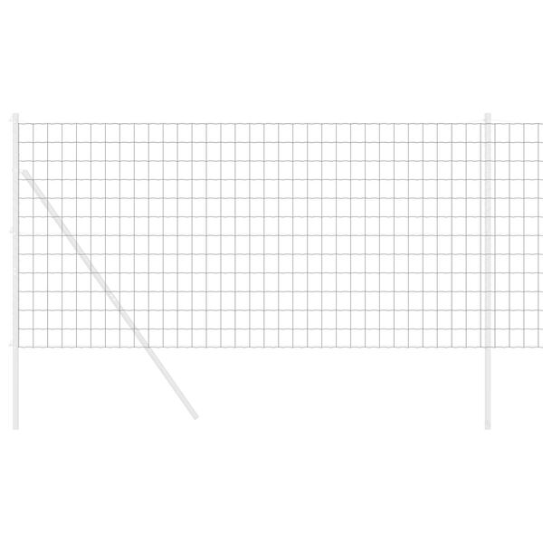 vidaXL Euro Hek Grijs 1.2 x 25 m PVC-gecoat ijzer