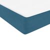 vidaXL Boxspring met matras fluweel donkerblauw 80x220 cm