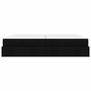 vidaXL Bedframe met matras met matras 2 pcs Zwart Stof