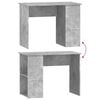 vidaXL Bureau 100x55x75 cm bewerkt hout betongrijs