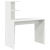 vidaXL Bureau Wit 102 x 50 x 124 cm Bewerkt hout