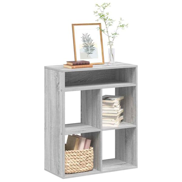 vidaXL Boekenkast 66x31x80 cm bewerkt hout grijs sonoma eikenkleurig