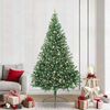 vidaXL Kunstmatig Voorverlicht Kerstboom met 300 LED Groen 240 cm PVC