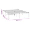 vidaXL Bedframe metaal wit 160x200 cm