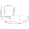 vidaXL Bedframe zonder matras 120x200 cm stof zwart