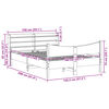 vidaXL Bedframe met hoofdbord massief grenenhout 140x190 cm