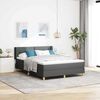 vidaXL Boxspringbed met matras Donkergrijs 200 x 160 cm Polyester