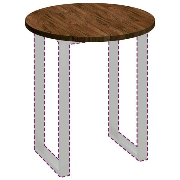 vidaXL Tafelblad Licht Bruin &Oslash; 70 x 2,5 cm Massief Eikenhout